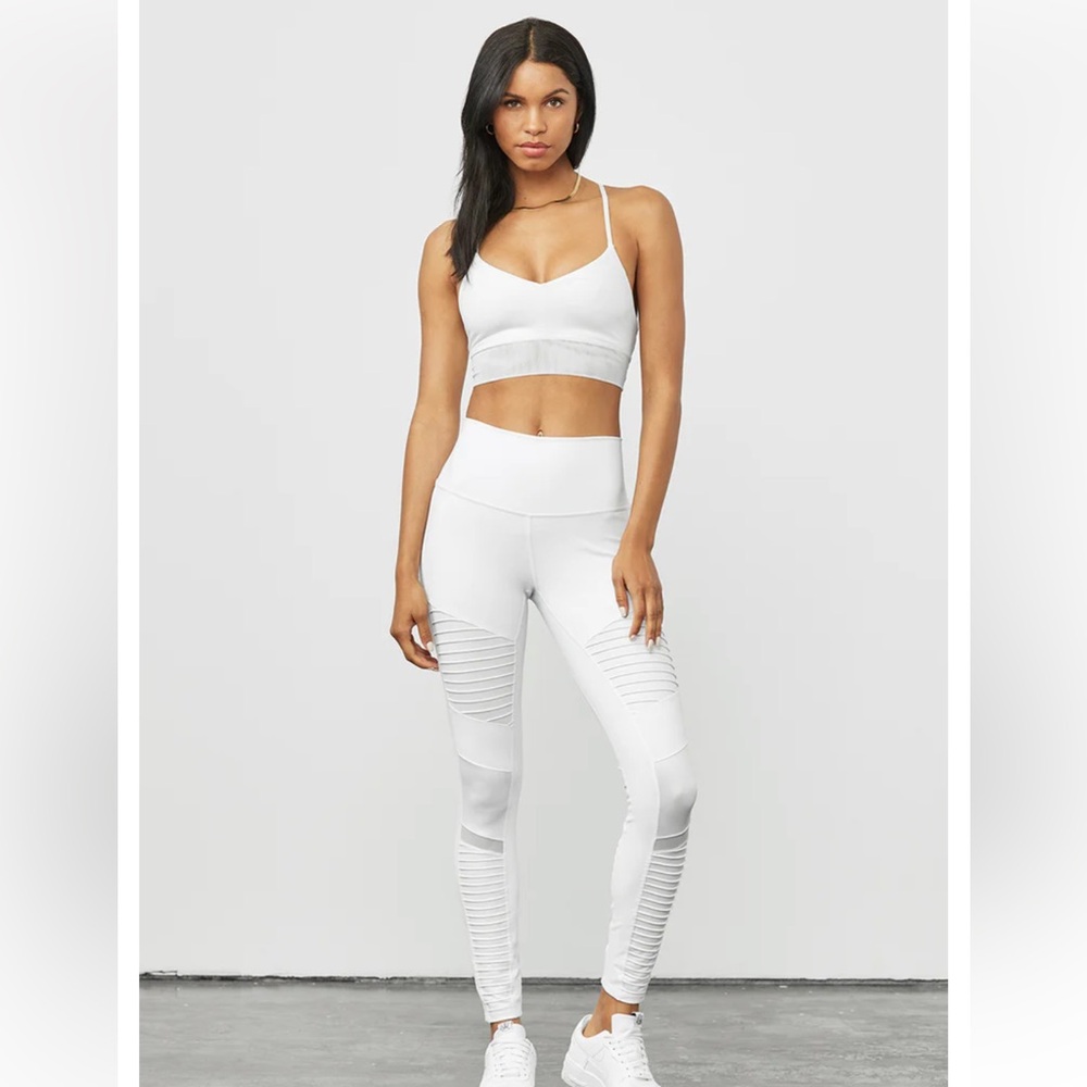 Alo Yoga High Waist Moto Legging White size Small